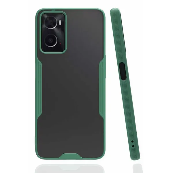 Oppo A96 Kılıf Platin Silikon - Yeşil