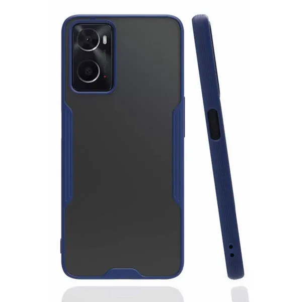 Oppo A96 Kılıf Platin Silikon - Lacivert