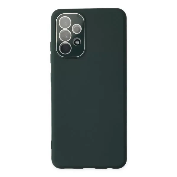 Samsung Galaxy A53 5g Kılıf Lansman Glass Kapak - Koyu Yeşil