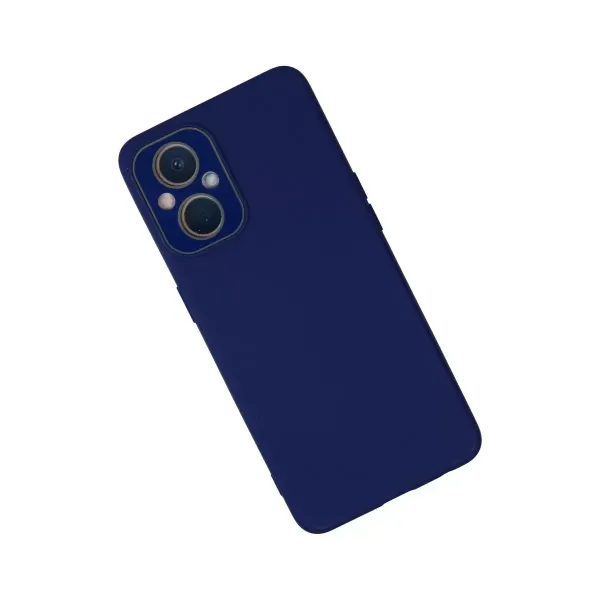 Oppo Reno 7 Lite Kılıf Lansman Glass Kapak - Sky Blue