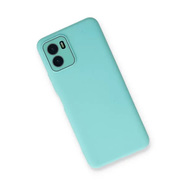 Vivo Y15s Kılıf Lansman Glass Kapak - Turkuaz