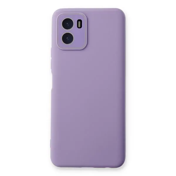 Vivo Y15s Kılıf Lansman Glass Kapak - Lila