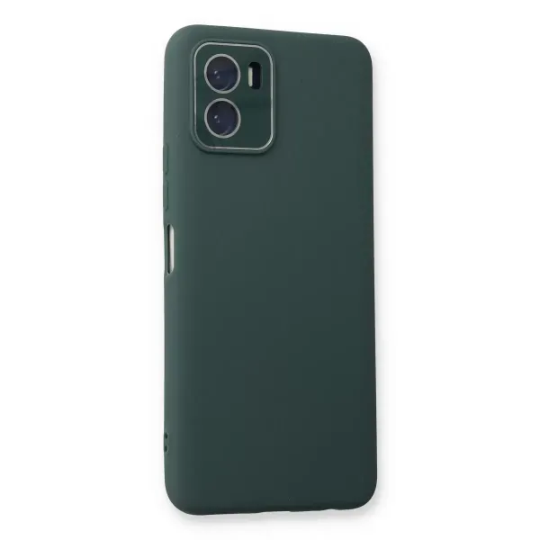 Vivo Y15s Kılıf Lansman Glass Kapak - Koyu Yeşil