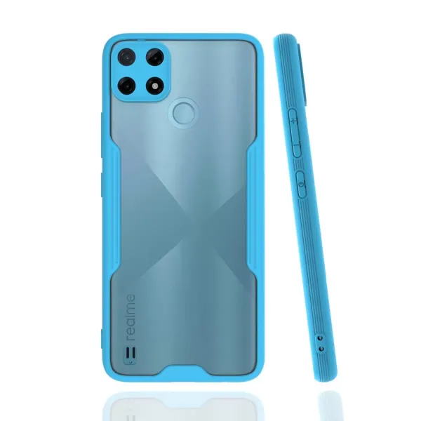 Realme C25y Kılıf Platin Silikon - Mavi