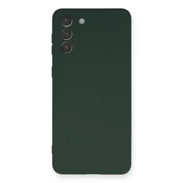 Samsung Galaxy S21 Plus Kılıf Nano İçi Kadife Silikon - Koyu Yeşil