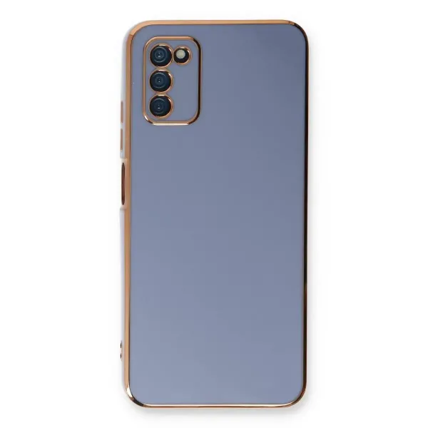 Samsung Galaxy A03s Kılıf Volet Silikon - Mavi