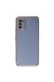 Samsung Galaxy A03s Kılıf Volet Silikon - Mavi
