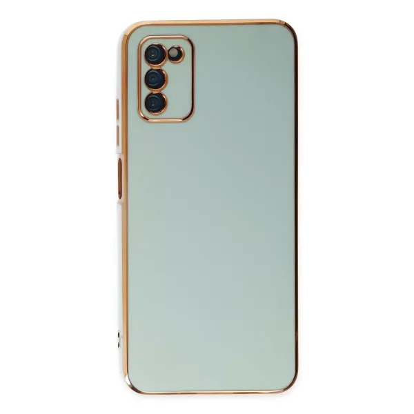 Samsung Galaxy A03s Kılıf Volet Silikon - Açık Yeşil