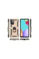 Samsung Galaxy A52 Kılıf Sofya Yüzüklü Silikon Kapak - Gold