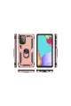 Samsung Galaxy A52 Kılıf Sofya Yüzüklü Silikon Kapak - Rose