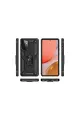 Samsung Galaxy A72 Kılıf Sofya Yüzüklü Silikon Kapak - Siyah