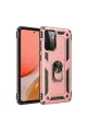 Samsung Galaxy A72 Kılıf Sofya Yüzüklü Silikon Kapak - Rose