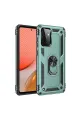 Samsung Galaxy A72 Kılıf Sofya Yüzüklü Silikon Kapak - Yeşil