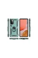 Samsung Galaxy A72 Kılıf Sofya Yüzüklü Silikon Kapak - Yeşil