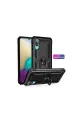 Samsung Galaxy A02 Kılıf Sofya Yüzüklü Silikon Kapak - Siyah