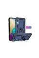 Samsung Galaxy A02 Kılıf Sofya Yüzüklü Silikon Kapak - Lacivert