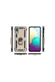 Samsung Galaxy A02 Kılıf Sofya Yüzüklü Silikon Kapak - Gold
