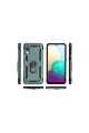 Samsung Galaxy A02 Kılıf Sofya Yüzüklü Silikon Kapak - Yeşil