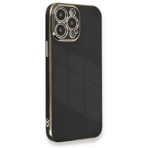 Apple İphone 13 Pro Max Kılıf Volet Silikon - Siyah