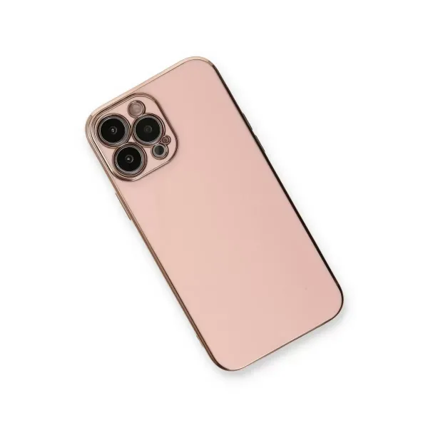 Apple İphone 13 Pro Max Kılıf Volet Silikon - Pembe