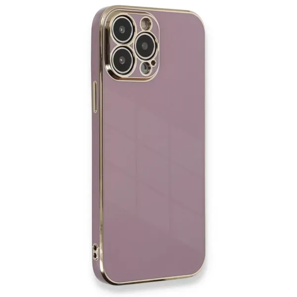 Apple İphone 13 Pro Max Kılıf Volet Silikon - Mor
