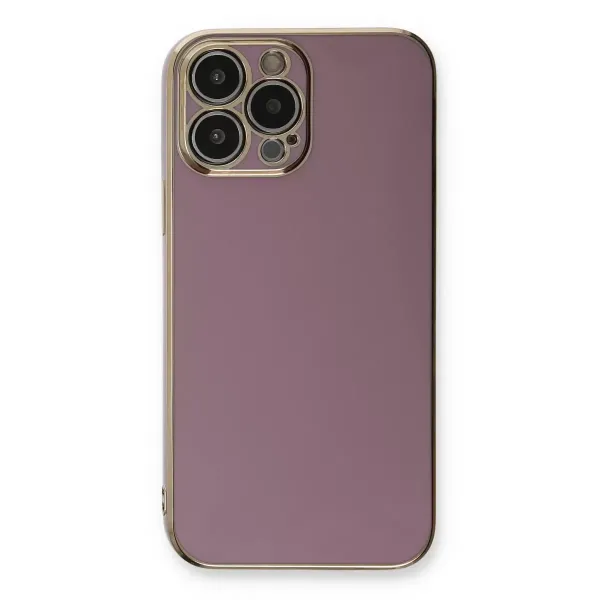 Apple İphone 13 Pro Max Kılıf Volet Silikon - Mor