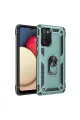 Samsung Galaxy A02s Kılıf Sofya Yüzüklü Silikon Kapak - Yeşil