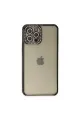 Apple İphone 12 Pro Kılıf Joke Taşlı Silikon - Siyah