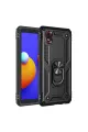 Samsung Galaxy A01 Core Kılıf Sofya Yüzüklü Silikon Kapak - Siyah