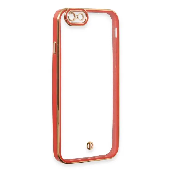 Apple İphone 6 Kılıf Liva Lens Silikon - Kırmızı