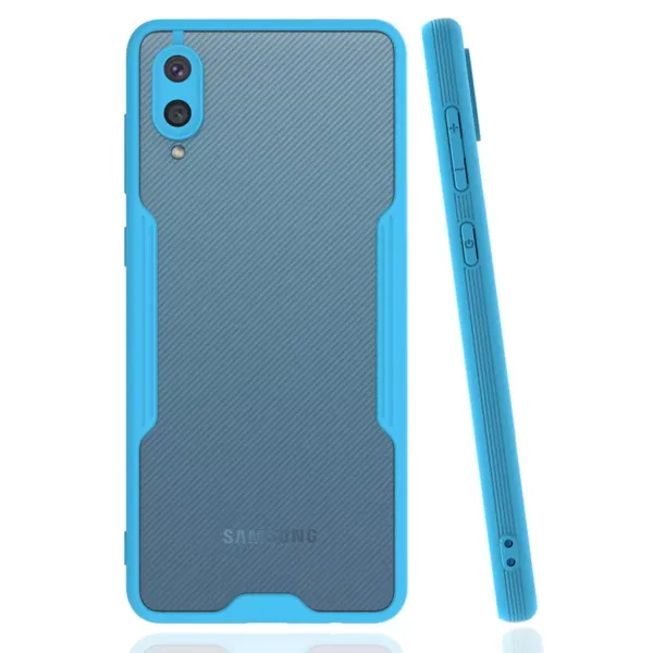 Samsung Galaxy A02 Kılıf Platin Silikon - Mavi