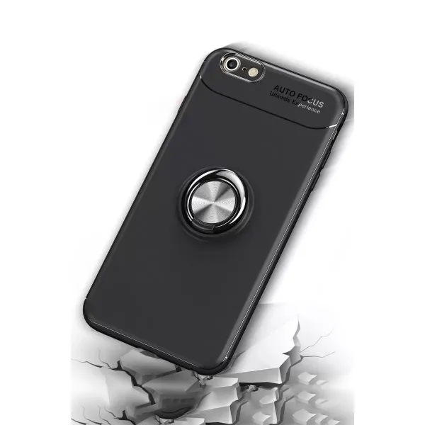 Apple İphone 6 Kılıf Range Yüzüklü Silikon - Kırmızı