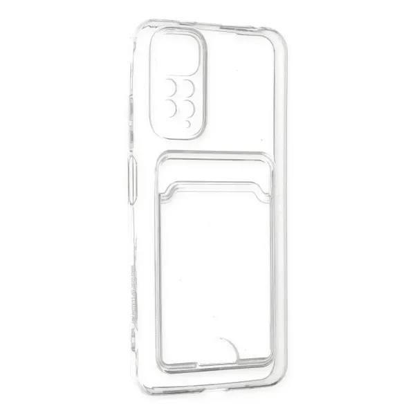 Xiaomi Redmi Note 11 Kılıf Kart Şeffaf Silikon - Şeffaf