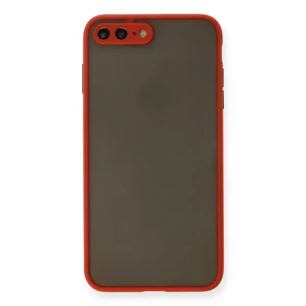 Apple İphone 7 Plus Kılıf Montreal Silikon Kapak - Kırmızı