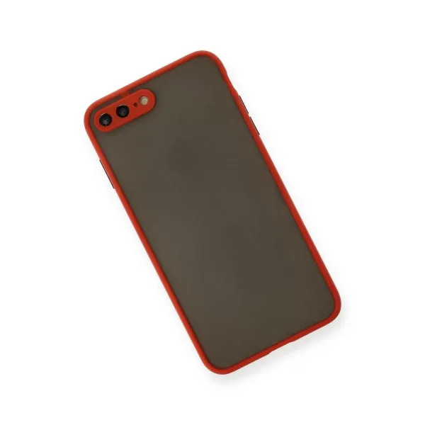 Apple İphone 7 Plus Kılıf Montreal Silikon Kapak - Kırmızı
