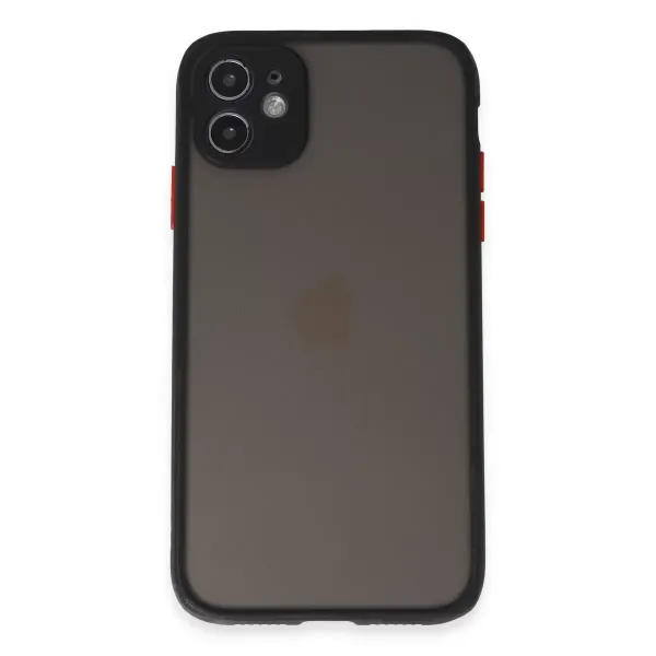 Apple İphone 11 Kılıf Montreal Silikon Kapak - Siyah