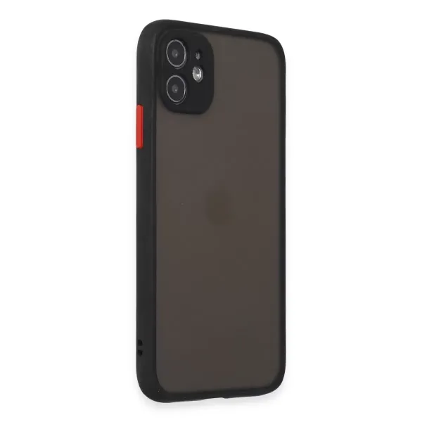 Apple İphone 11 Kılıf Montreal Silikon Kapak - Siyah