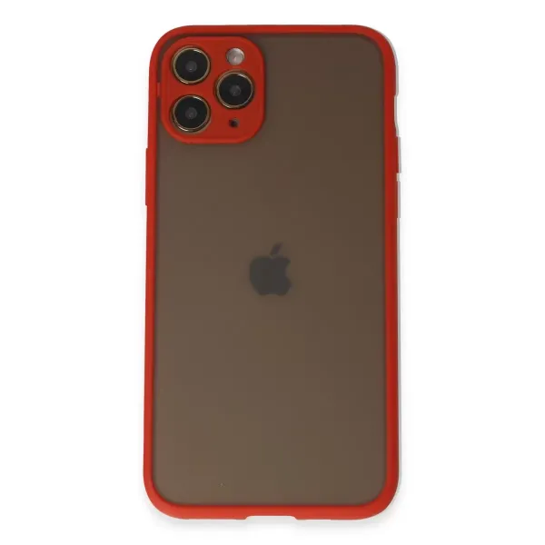 Apple İphone 11 Pro Kılıf Montreal Silikon Kapak - Kırmızı