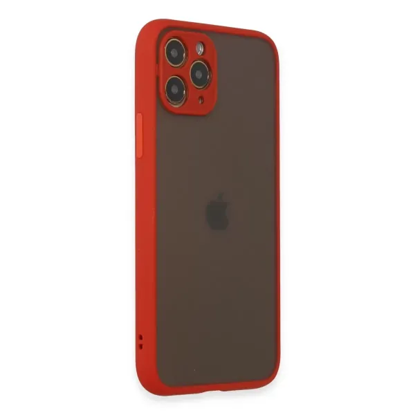 Apple İphone 11 Pro Kılıf Montreal Silikon Kapak - Kırmızı