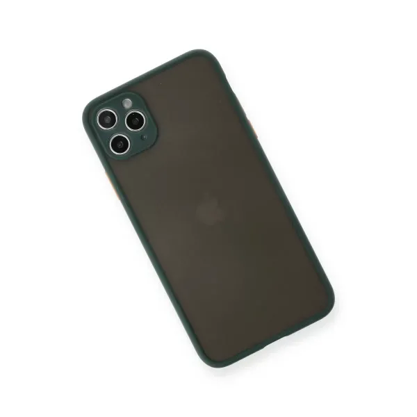 Apple İphone 11 Pro Max Kılıf Montreal Silikon Kapak - Yeşil