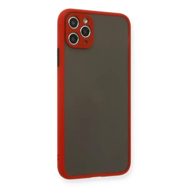 Apple İphone 11 Pro Max Kılıf Montreal Silikon Kapak - Kırmızı