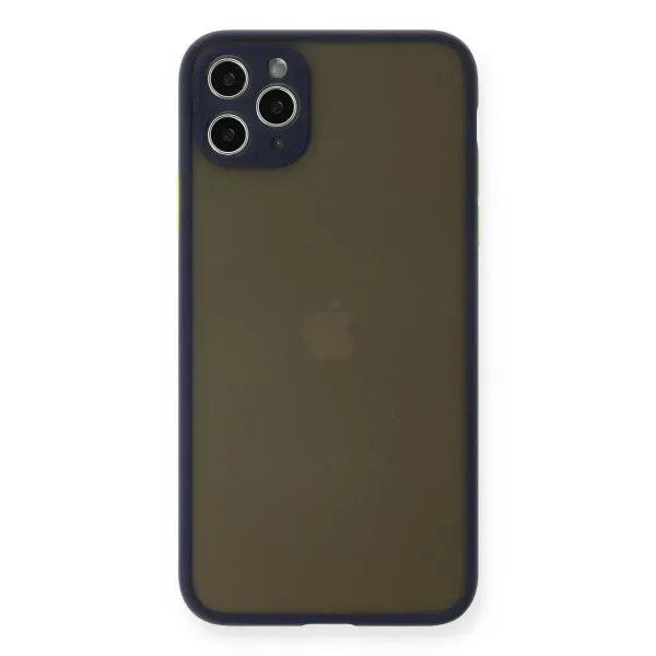 Apple İphone 11 Pro Max Kılıf Montreal Silikon Kapak - Lacivert