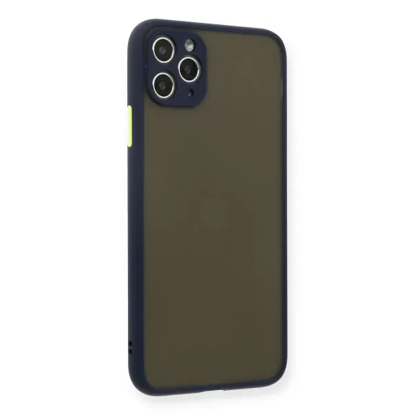 Apple İphone 11 Pro Max Kılıf Montreal Silikon Kapak - Lacivert