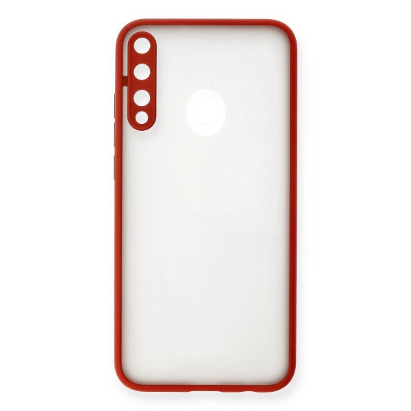Huawei P40 Lite E Kılıf Montreal Silikon Kapak - Kırmızı