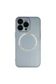 Apple İphone 13 Pro Kılıf Jack Magneticsafe Lens Silikon - Sierra Blue