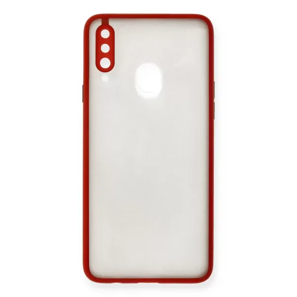 Samsung Galaxy A20s Kılıf Montreal Silikon Kapak - Kırmızı