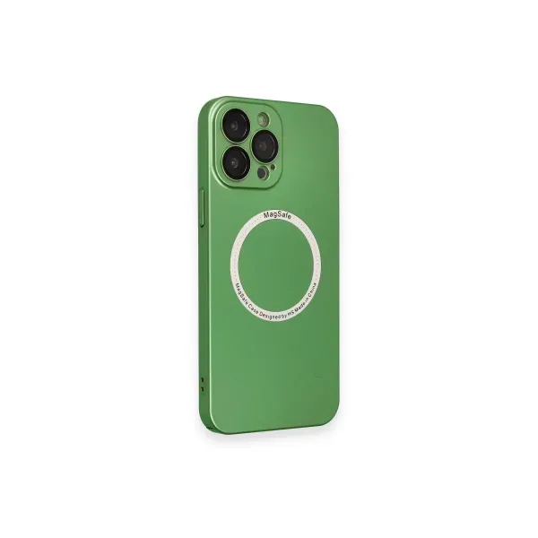 Apple İphone 13 Pro Kılıf Jack Magneticsafe Lens Silikon - Yeşil