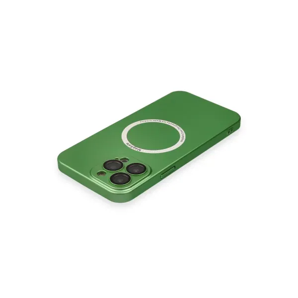 Apple İphone 13 Pro Kılıf Jack Magneticsafe Lens Silikon - Yeşil