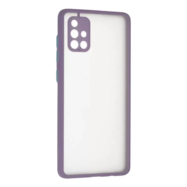 Samsung Galaxy A71 Kılıf Montreal Silikon Kapak - Mor