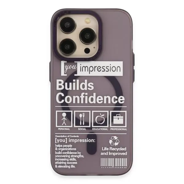 Apple İphone 14 Pro Kılıf Apollo Magneticsafe Desenli Kapak - Apollo Mor - 6